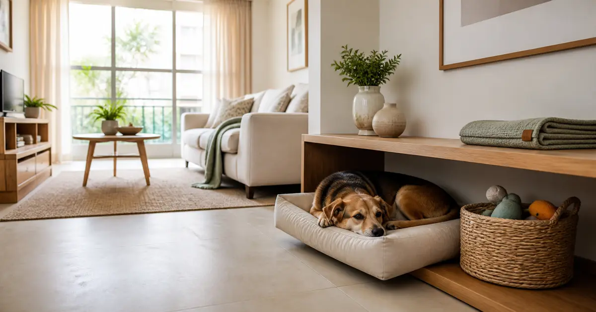Seu cachorro pode ter um canto bonito dentro da sala